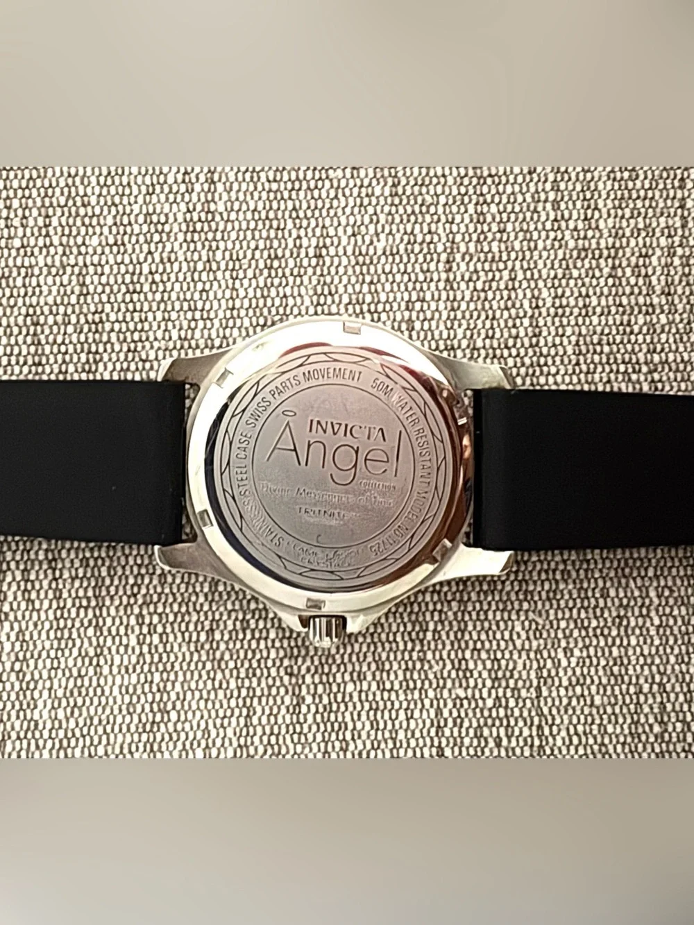 Invicta Black Dial Watch with Black Silicone Strap